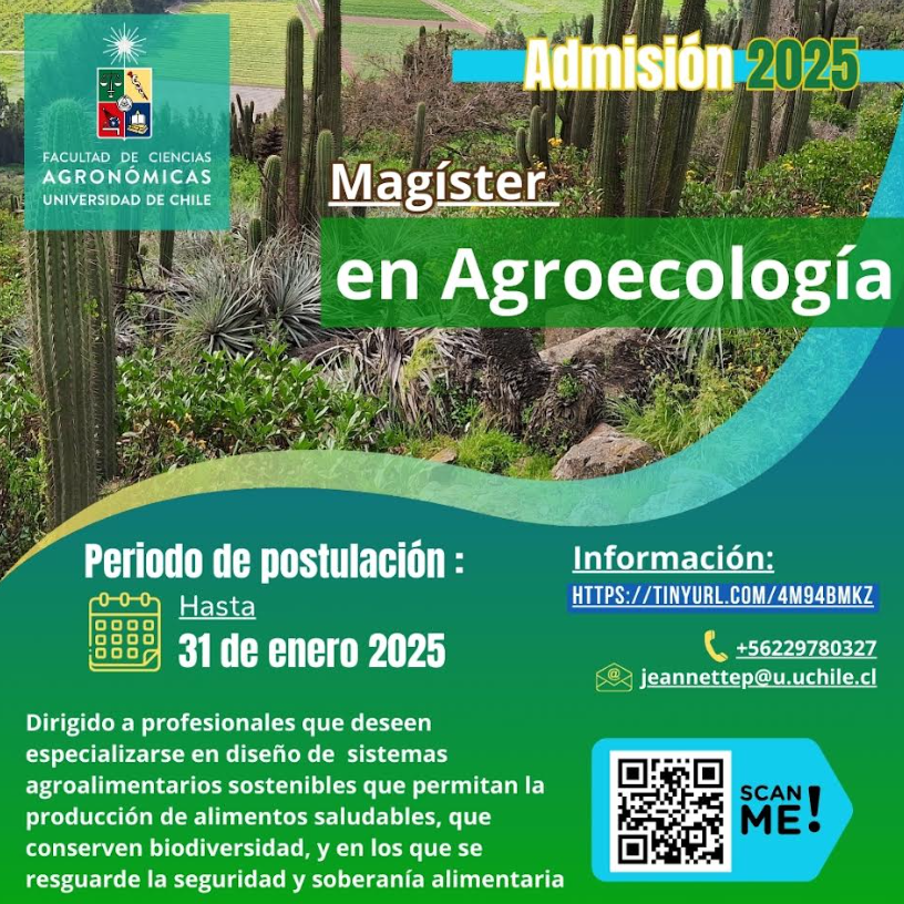 Andrés Muñoz-Sáez (@amunozsaez) on Twitter photo Lxs invitamos a ser parte de nuestro #Magíster en #Agroecología en la Fac. de Cs. #Agronómicas de la U de Chile <a href="/agronomiauchile/">Agronomía UChile</a> <a href="/uchile/">Universidad de Chile</a>. Repensemos y co-diseñemos juntos un futuro sostenible! 👩🌾🍓🥗🐝🐦⬛🌎Más información aquí 👉agronomia.uchile.cl/postgrados/211… Lxs invitamos a ser parte de nuestro #Magíster en #Agroecología en la Fac. de Cs. #Agronómicas de la U de Chile <a href="/agronomiauchile/">Agronomía UChile</a> <a href="/uchile/">Universidad de Chile</a>. Repensemos y co-diseñemos juntos un futuro sostenible! 👩🌾🍓🥗🐝🐦⬛🌎Más información aquí 👉agronomia.uchile.cl/postgrados/211…