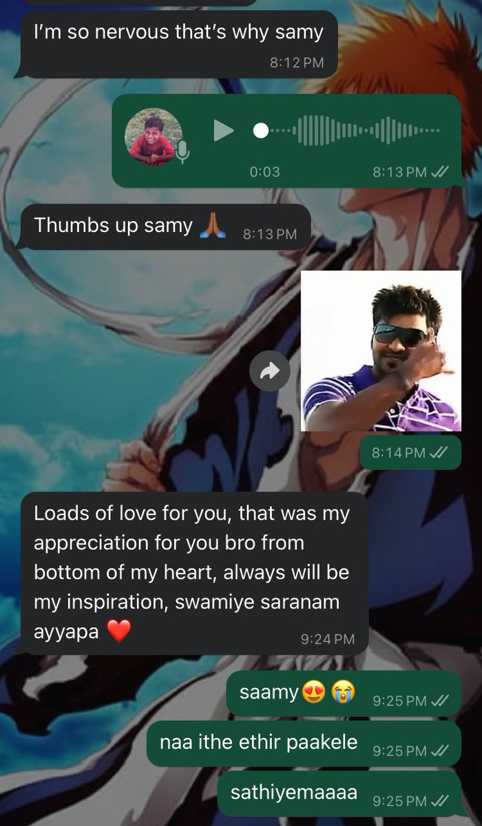Vethendran's tweet photo. Im going to post this so whenever I’m at my lowest, I make sure to read these texts to keep going 
Can’t believe there are people who appreciate real rap
Thank you thambi Vijay🫂
Swamy saranam❤️ https://t.co/96GAXKZyX2
