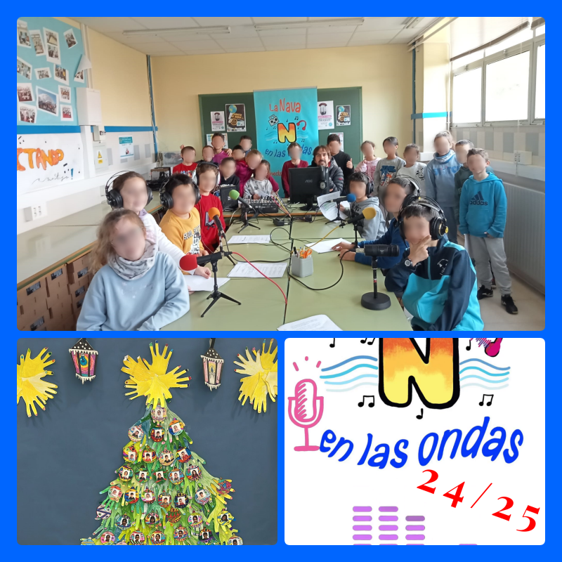 ColeNSVillar's tweet photo. #RadioEscolar La Nava en las Ondas 24/25🎙️
4ºB: La Navidad en el Villar 🌟
https://t.co/mmad0Q75n3
#LaRadioNosUNE #PlanDeMejora #innovaCyL #Navillar #Navidad2024 @RadioEscolarVLL https://t.co/sJFIdbMuH9