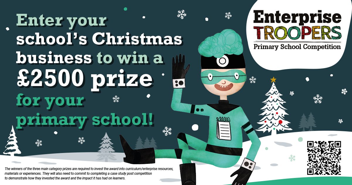 CareersWales's tweet image. Don’t let your primary school’s Christmas business ideas stop at the classroom! 🎁 
 
Enter them into the Enterprise Troopers Competition for a chance to win up to £2500 for your school!  

Enter now 👉 gov.wales/enterprisetroo…  

#FutureEntrepreneurs #ChristmasIdeas