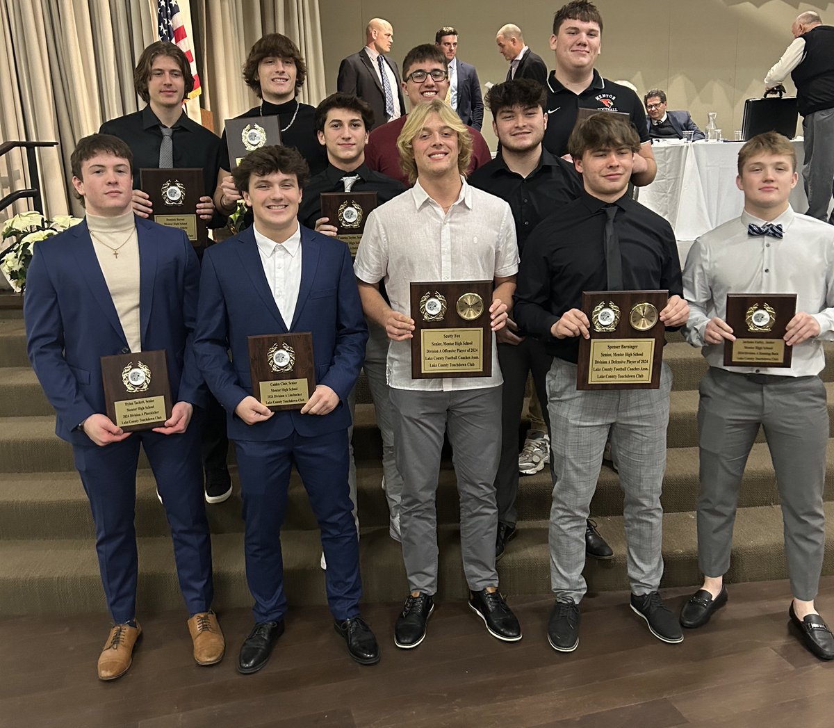 Coach_MattGray's tweet photo. Congratulations to all of our guys that earned All Lake County honors for the 2024 season!  Was a great night celebrating their success!
#onceacard #team100 https://t.co/I7z5ayTI5Q