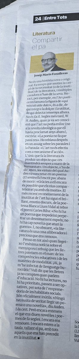 Sobre la literatura al batxillerat <a href="/BlancaLlumVidal/">Blanca Llum Vidal</a>
