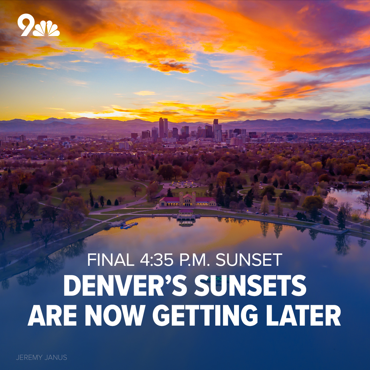 9NEWS Weather on X: “Denver has had its final 4:35 p.m. sunset of