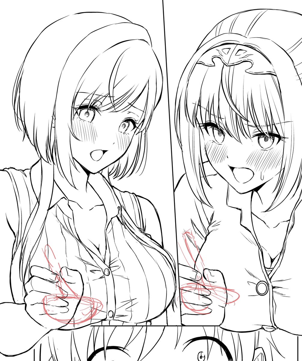 数話先の可愛い顔とおっぱい描いてた。 