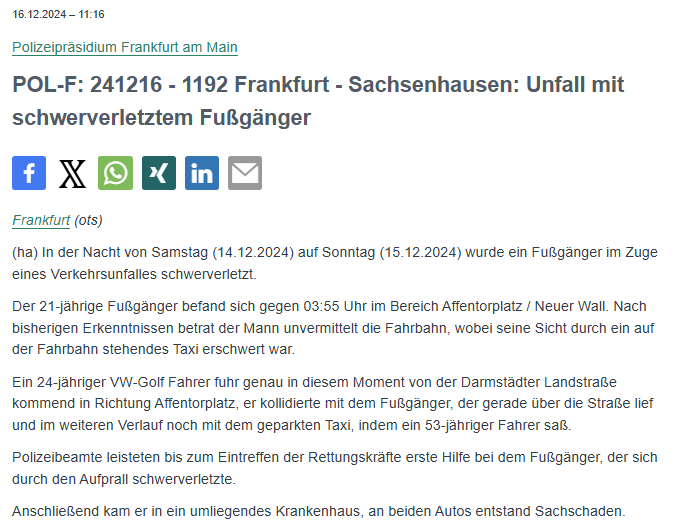 Polizei Frankfurt tweet media