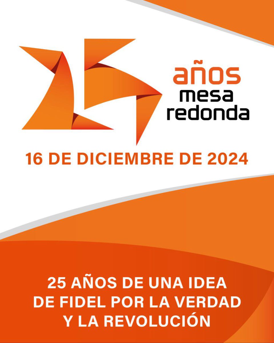 Miguel Díaz-Canel Bermúdez (@diazcanelb) on Twitter photo Felicidades al colectivo de la <a href="/mesaredondacuba/">Mesa Redonda</a>, que nació hace 25 años, por idea y con la guía de #Fidel para ir "más allá de la noticia". En las victoriosas batallas por la libertad de un niño y de 5 héroes, confirmó el valor de nuestros medios como martiana trinchera de ideas. Felicidades al colectivo de la <a href="/mesaredondacuba/">Mesa Redonda</a>, que nació hace 25 años, por idea y con la guía de #Fidel para ir "más allá de la noticia". En las victoriosas batallas por la libertad de un niño y de 5 héroes, confirmó el valor de nuestros medios como martiana trinchera de ideas.