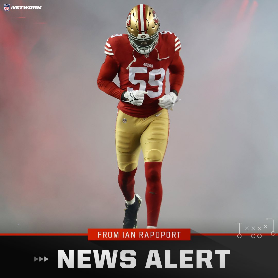RapSheet's tweet photo. Sources: The #49ers are planning to suspend LB De’Vondre Campbell three games, ending his season, after Campbell refused to go into the game on Thursday night.

Coach Kyle Shanahan had said, “His actions from the game is just not something you can do to your team.” https://t.co/eVCPU1t5wy