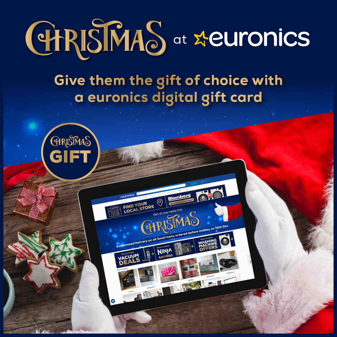 🎁 The Perfect Last-Minute Gift is Here! 🎄

Running out of time? Give the gift of choice this Christmas with a Euronics Gift Card! 💳✨ Perfect for tech lovers, home chefs, and everyone in between.

🛍️ Grab yours now: bit.ly/3DjhjbF