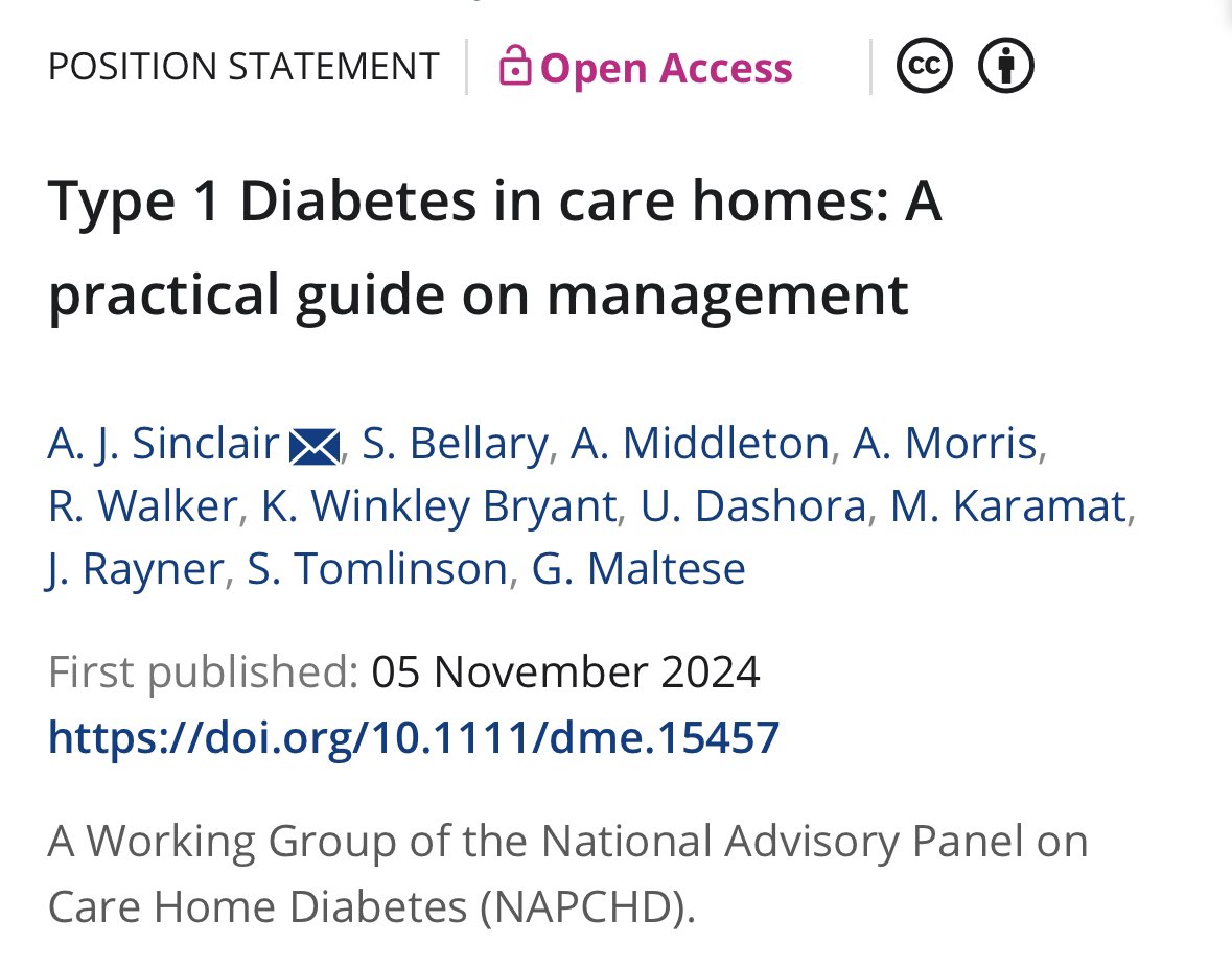 Partha S Kar 🇮🇳🇬🇧🏏🎥 (@parthaskar) on Twitter photo “#T1Diabetes in care homes:
A practical guide on management”
An article worth a read
Via <a href="/sribellary/">Srikanth Bellary</a> <a href="/docmaltese/">Giuseppe Maltese</a> et al via <a href="/DiabeticMed/">Diabetic Medicine</a>
#T1D certainly no longer “just in the young”
<a href="/kamleshkhunti/">Prof Kamlesh Khunti</a>
Link:
onlinelibrary.wiley.com/doi/10.1111/dm… “#T1Diabetes in care homes:
A practical guide on management”
An article worth a read
Via <a href="/sribellary/">Srikanth Bellary</a> <a href="/docmaltese/">Giuseppe Maltese</a> et al via <a href="/DiabeticMed/">Diabetic Medicine</a>
#T1D certainly no longer “just in the young”
<a href="/kamleshkhunti/">Prof Kamlesh Khunti</a>
Link:
onlinelibrary.wiley.com/doi/10.1111/dm…