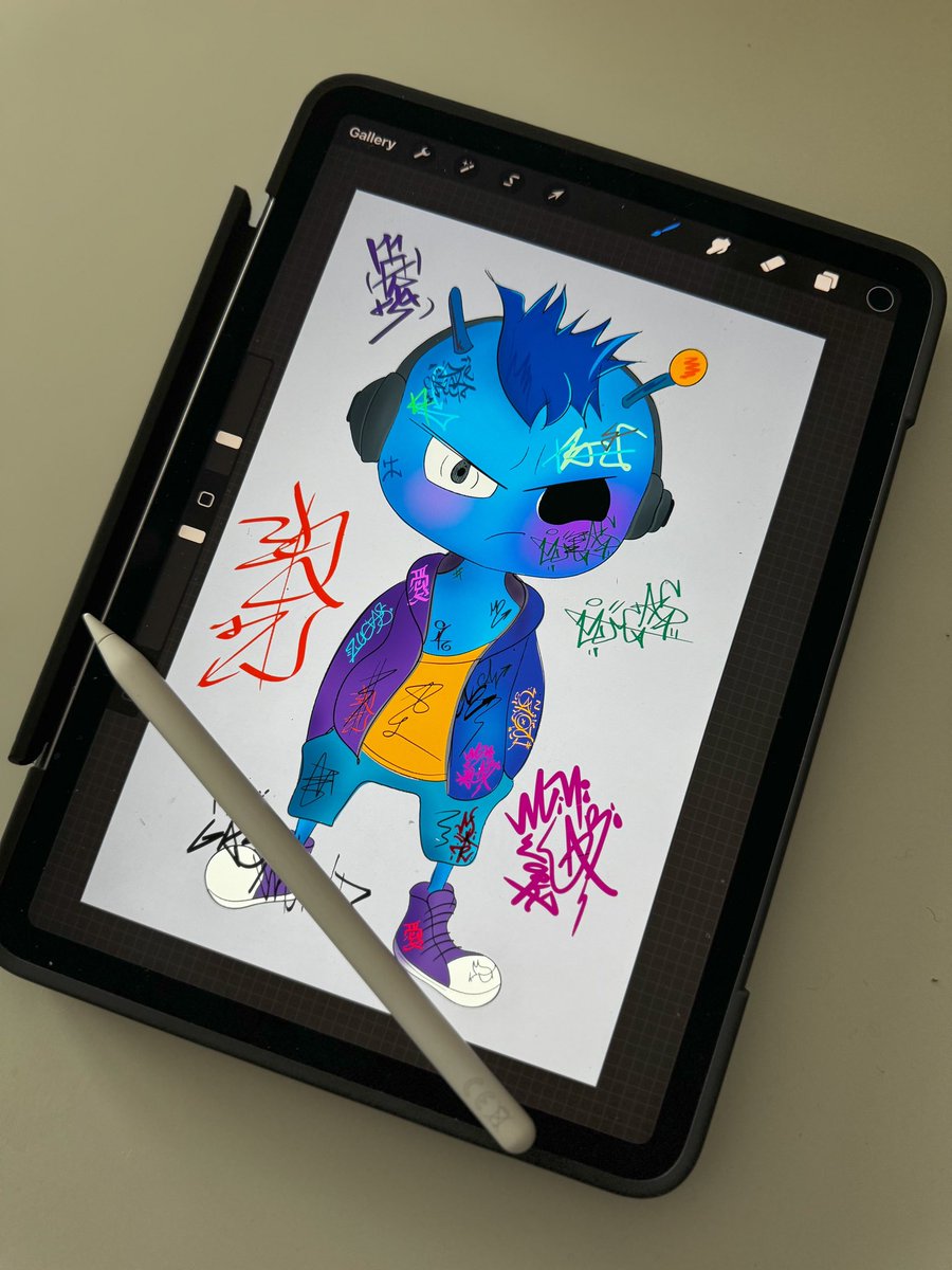 minigabiworld's tweet photo. Meet the blue alien from Mini Gabi World 

Sometimes you just need headphones and a pirate patch to get a little detox from all the visual and sound 
pollution 🎧

 #digitalarts #CharacterDesign #UrbanArt #BlueAlien #MiniGabiWorld #VisualDetox https://t.co/eVVX4xjhL2