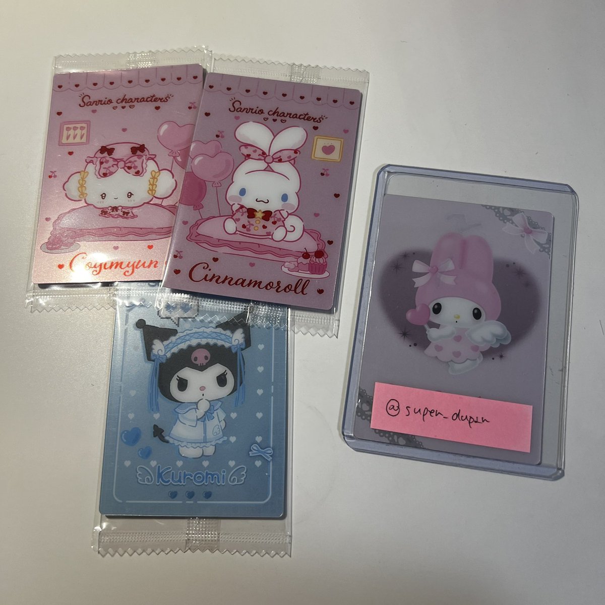 【交換】 サンリオキャラクターズ ウエハース8

譲:クロミ、シナモン、こぎみゅん
求:同弾マイメロディ

郵送交換希望です。検索からでもお気軽にお声掛けください。