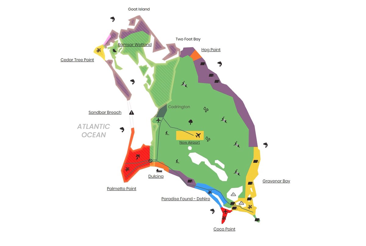 The Caribbean island of Barbuda is being exploited by overseas developers with the central govt on Antigua's approval.

Traditional communal #landrights which protect the island are being forcibly stripped away to privatise the coast for rich tourists 🧵glanlaw.org/barbuda