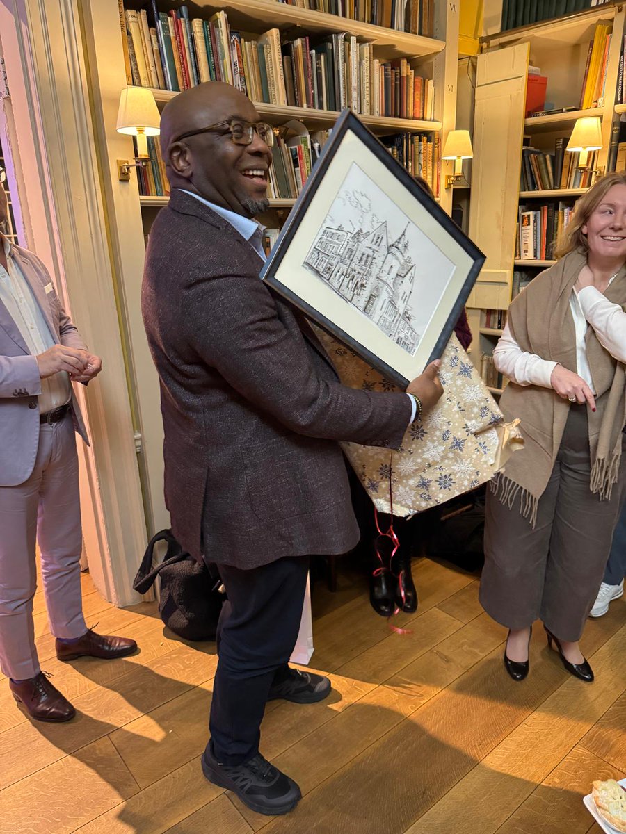Last week, we bid a fond farewell to our long-standing trustee, Ade Alao. Here he is opening our parting gift, a drawing of <a href="/AllianceBacup/">Alliance Bacup</a> - a project he has helped advise. We are extremely grateful for all Ade's hard work at the AHF &amp; he will be sorely missed by the entire team.