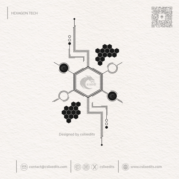 cslixedits's tweet photo. Want a tattoo design like this? 
Check out my new Hexagon Tech Tattoo Design on https://t.co/TfOhTnJqhh

#tattoo #cyber #design #cslixedits https://t.co/4OXuGyuLkB