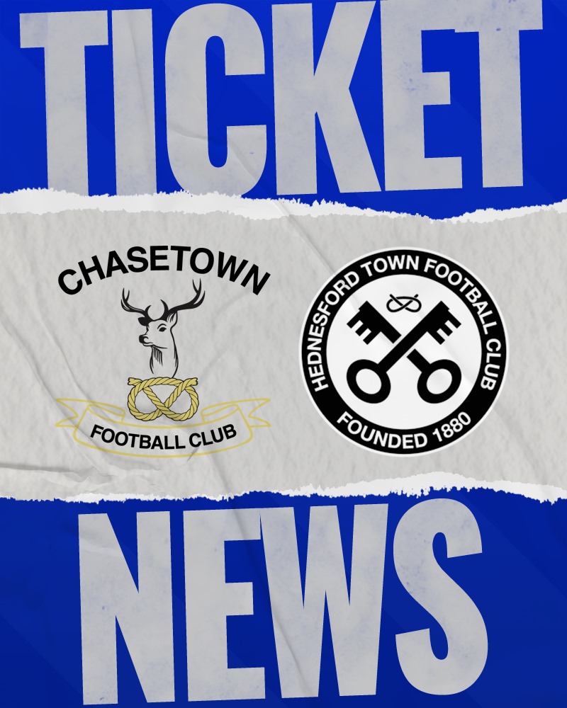 🔵🦌𝐓𝐈𝐂𝐊𝐄𝐓𝐒 𝐎𝐍 𝐒𝐀𝐋𝐄 𝐍𝐎𝐖! ⚽🦌

Get ready for the New Year's Day showdown as Chasetown FC takes on Hednesford Town!

💨 𝗦𝗸𝗶𝗽 𝘁𝗵𝗲 𝗾𝘂𝗲𝘂𝗲𝘀 – 𝗴𝗿𝗮𝗯 𝘆𝗼𝘂𝗿 𝘁𝗶𝗰𝗸𝗲𝘁𝘀 𝗶𝗻 𝗮𝗱𝘃𝗮𝗻𝗰𝗲!

More info here:  pitchero.com/clubs/chasetow…