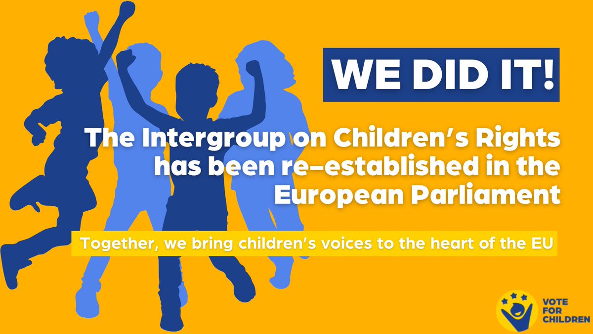 As current co-chair of the Child Rights Action Group, we are proud to celebrate the re-establishment of the European Parliament Intergroup on #Children’s Rights.

We look forward to continuing working with the <a href="/Europarl_EN/">European Parliament</a> to promote and protect children's rights in this mandate.