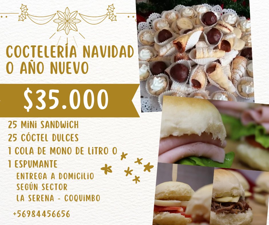Ultimos días para agendar para Navidad !!! Coctel , colitas de monos , postres  se agradese rt !!!!  <a href="/CIOCCOLATTA/">CIOCO..</a> <a href="/39Parc/">Paola Rojas</a> <a href="/BenditaAprendiz/">Bendita_Aprendiz</a> <a href="/Jovi274/">Jovi_27</a> <a href="/DanielSan471/">Daniel San</a> <a href="/pp_zeta/">PpZet@</a> <a href="/titodela4ta/">Tito</a> <a href="/aquirozvergara/">Alex Quiroz</a>  y todos los que quieran rt !!!!!😘💕
