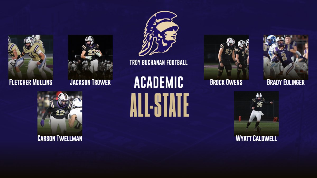 Congratulations to these six players on being named to the Class 6 Academic All-State Team!

These guys killed it on the field AND in the classroom this year!

#GoldStandard