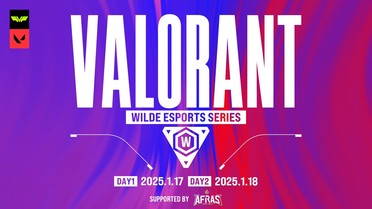 WILDE_JPT's tweet photo. 【WILDE ESPORTS SERIES VALORANT開催!】
日時 2025.1.17-18
賞金1万円分のPOSA(プリペイドカード)
定員チーム 16チーム
参加条件
@WILDE_JPT
@e_afras をフォロー
この投稿をリポスト!
下記応募フォームに応募
https://t.co/OD1zB5kCGa
締め切り
2025.1月4日
#VALORANT大会募集 #VALORANT #WES https://t.co/6K2RzdIBUg