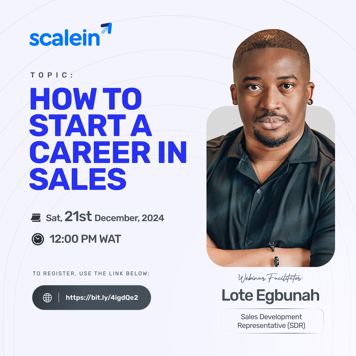 Do you want to know how you can have a thriving career in sales? 

Join us on the 21st as we learn the basics of Sales 

Register Here: bit.ly/4gmOxWf