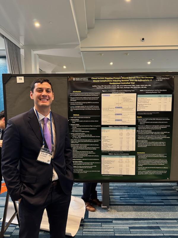dellavalleortho's tweet image. Excited to share that our research earned one of the distinguished Thomas and Cynthia Sculco Research Awards! Huge congratulations to our Adult Reconstruction team and the residents who represented our work at the meeting! #ResearchRecognition #CCJR2024 #HipAndKneeArthroplasty