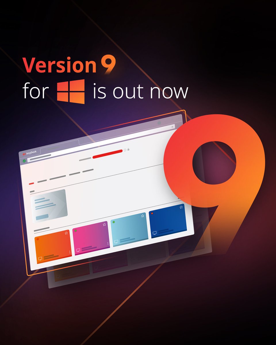 Say hello to AnyDesk v9 ✋ 

Remote support, reimagined. Effortless connections, powerful tools, and a seamless experience—all in just one click.

Version 9 introduces a streamlined path to remote support and empowers you to manage customer requests efficiently.

→ Streamline