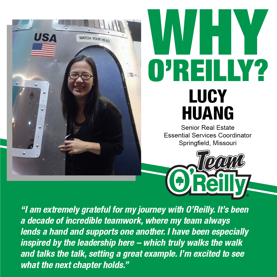 OReillyCareers's tweet photo. Lucy says her 10-year career with O’Reilly has been out of this world! Take one small step and explore https://t.co/Iiz386n90m to see how you can leap into your future. #WhyOReilly https://t.co/9uEi1xf3ch