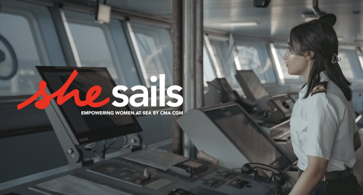 outremers360's tweet photo. Le Groupe @cmacgm lance le programme «#Shesails», pour renforcer la #diversité et la place des femmes à bord des navires
➡️https://t.co/dPqjLtAXXr
➡️ Conscient de la sous-représentation des femmes dans les métiers du transport maritime, le Groupe CMA CGM a l’ambition d’atteindre à l’horizon 2026 le chiffre de 500 femmes parmi les membres d’équipage à bord de ses navires, soit plus du double de l’effectif actuel qui compte près de 200 femmes sur 12 000 marins.