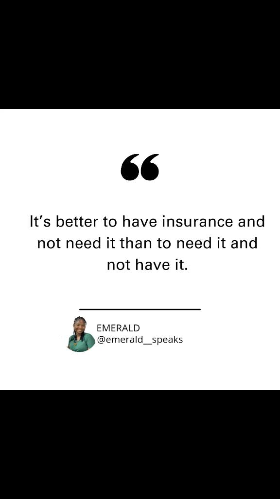 EmeraldSpeaks1's tweet image. Think of insurance as your silent guardian - always there even when you don't need it. Because when life happens, it's better to be prepared than to wish you were.

E_S

#insurancetalks
#insureit
#getcovered
#selflove 
#insurance 
#awareness 
#personaldevelopment 
#finance
