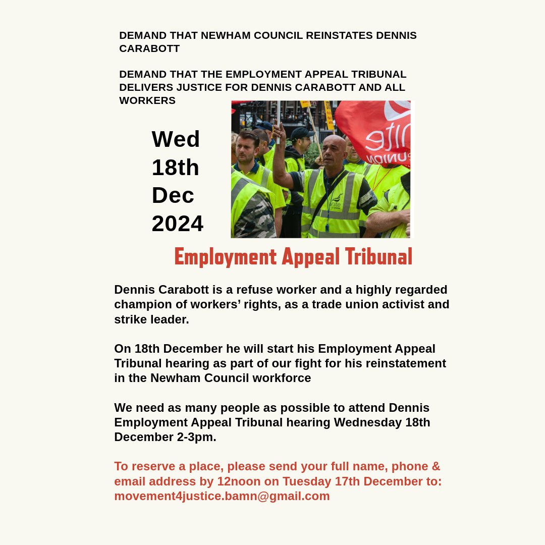 Check on our website movementforjustice.co.uk for more info.