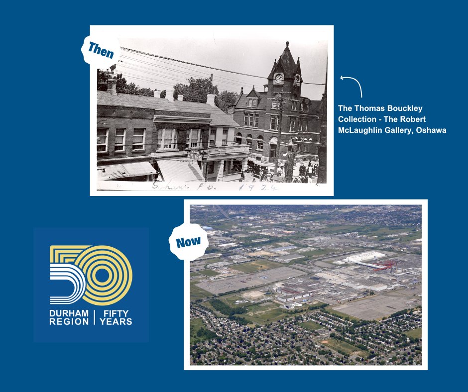 RegionofDurham's tweet photo. Now and then: Oshawa downtown and Oshawa from the sky. ๐ท We marvel at the growth of #DurhamRegion as we celebrate 50 years.
Check out more historic photos on our anniversary site: https://t.co/mPDHj0jAIm. #Durham50
@cityofoshawa, @theRMG https://t.co/StY4PegMHC