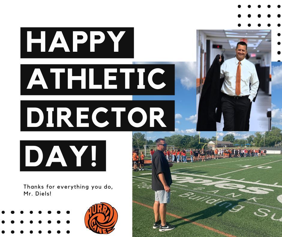 🏆 Happy National Athletic Director Day! 🏆

Today, we celebrate our amazing Athletic Director, Mr. Diels, for his leadership and dedication to our student-athletics and high school athletic programs.

We appreciate you! 🎉💪 #CanePride #NationalAthleticDirectorDay
