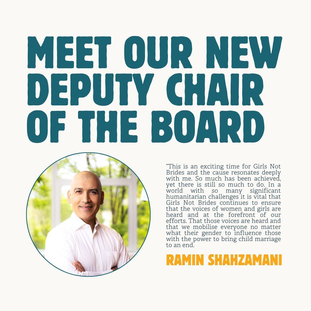 Girls Not Brides (@girlsnotbrides) on Twitter photo 🌟We are excited to announce <a href="/RaminWarChild/">Ramin Shahzamani</a> as the new Deputy Chair of the Board of Trustees at <a href="/GirlsNotBrides/">Girls Not Brides</a>! Ramin's experience in #genderequality, children’s rights, & youth empowerment will be key to guiding us to #endchildmarriage.🙌
🔗bit.ly/49C0eG3 🌟We are excited to announce <a href="/RaminWarChild/">Ramin Shahzamani</a> as the new Deputy Chair of the Board of Trustees at <a href="/GirlsNotBrides/">Girls Not Brides</a>! Ramin's experience in #genderequality, children’s rights, & youth empowerment will be key to guiding us to #endchildmarriage.🙌
🔗bit.ly/49C0eG3