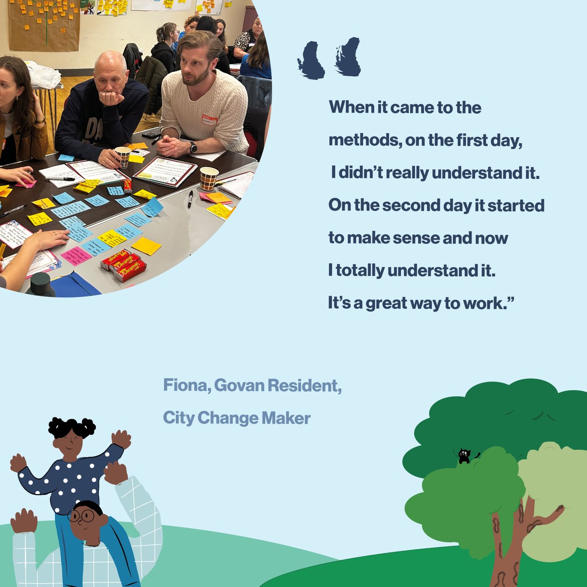 CCIGlasgow's tweet image. The City Change Makers programme allows us to work with citizens on complex city challenges, embedding people in the solutions we develop.

Read more: 
cciglasgow.org/projects/city-…

#DesignForPlanet #DesignForPeople #DesignForGlasgow #DesignForGood @GlasgowCC