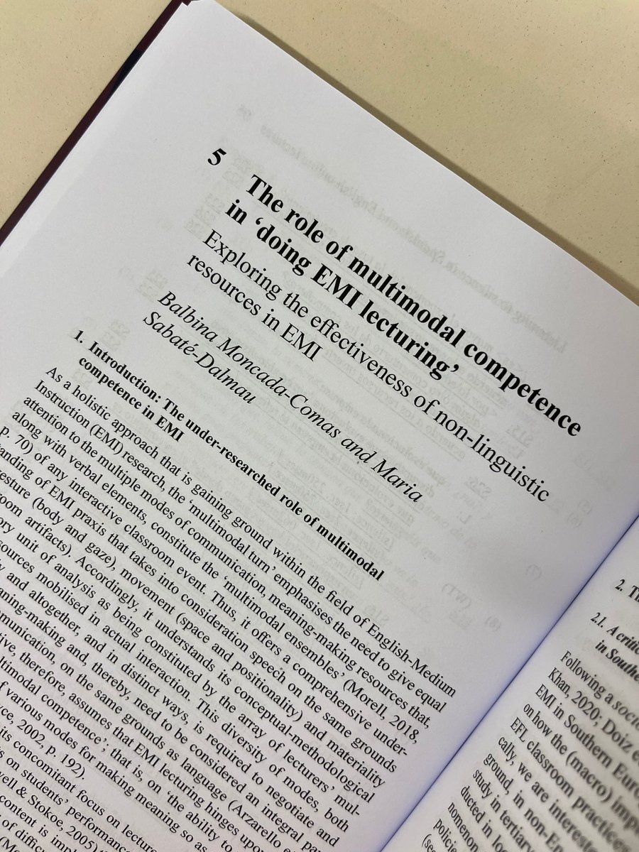 CLA: Cercle de Lingüística Aplicada (@udlcla) on Twitter photo <a href="/balbiina_MC/">Balbina</a> & <a href="/DalmauSabate/">Maria Sabaté Dalmau</a> explore how non-linguistic resources enhance EMI in their chapter: The Role of Multimodal Competence in EMI Lecturing 💡 Featured in Current Trends in EMI and Multimodality 📖 by <a href="/v_beltran_/">Vicent Beltrán Palanques</a> & <a href="/edgarbernad/">Edgar Bernad</a> from <a href="/Grape_UJI/">GRAPE Research Group</a> ➡️doi.org/10.4324/978100… <a href="/balbiina_MC/">Balbina</a> & <a href="/DalmauSabate/">Maria Sabaté Dalmau</a> explore how non-linguistic resources enhance EMI in their chapter: The Role of Multimodal Competence in EMI Lecturing 💡 Featured in Current Trends in EMI and Multimodality 📖 by <a href="/v_beltran_/">Vicent Beltrán Palanques</a> & <a href="/edgarbernad/">Edgar Bernad</a> from <a href="/Grape_UJI/">GRAPE Research Group</a> ➡️doi.org/10.4324/978100…