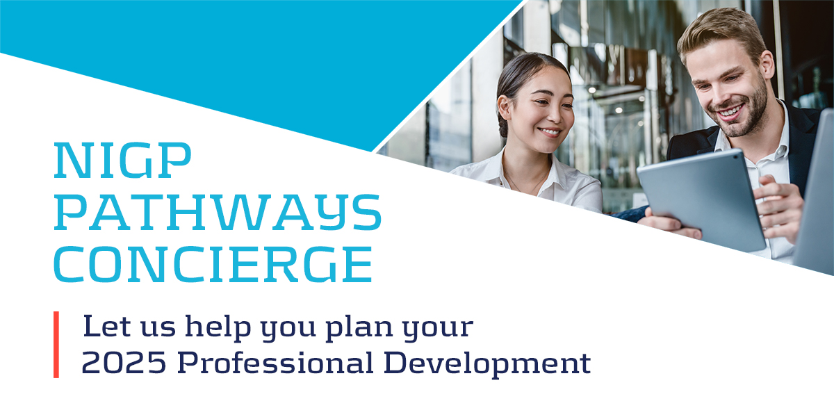 Where do you want to be a year from now? NIGP can help you get there! Members have complimentary access to NIGP Concierge to help create a customized learning plan. Start planning your 2025 professional development today! #nigpconcierge nigp.org/concierge