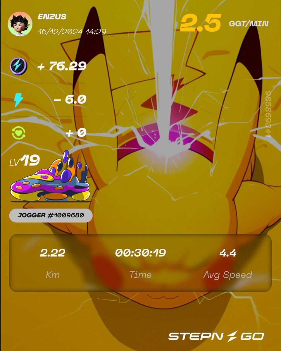 Enzus93's tweet image. Just another day as a #stepner using #STEPNGO ✨👟
Join now and change your habits with #1 #CryptoGaming app 🫶