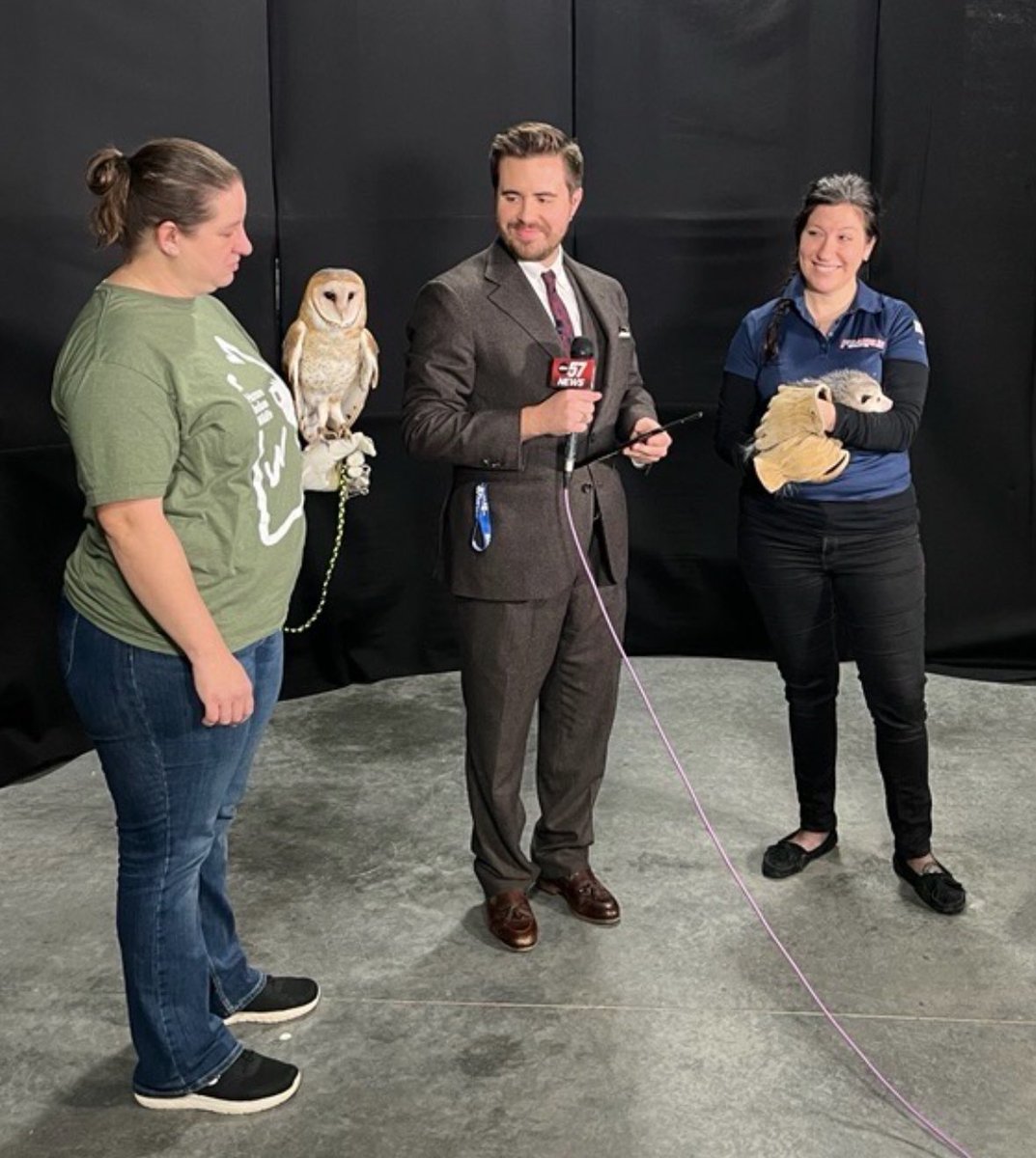 JayHatfieldTV's tweet photo. Had some real special guests in this morning. A real hoot if you will. https://t.co/izHJwXKlyB