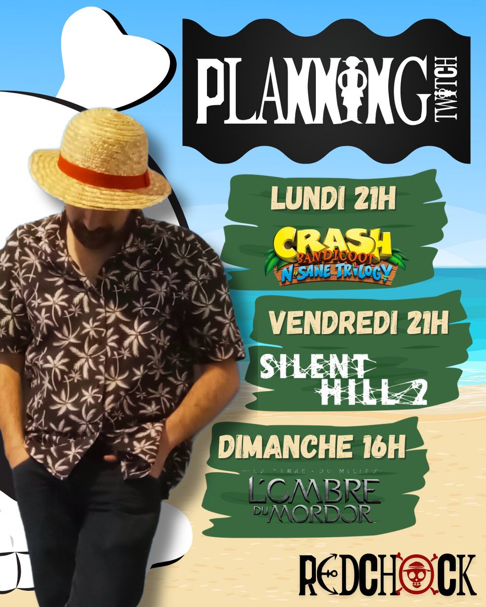 Redshock_14's tweet photo. Le planning de la semaine est disponible rendez vous sur #twitch https://t.co/KMJLtvjr7F