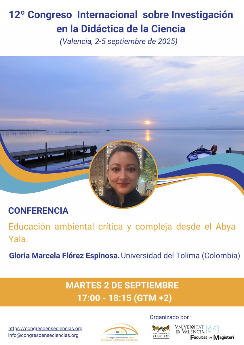 Continuamos con las novedades del #12congresoenseciencias y os informamos de que la segunda conferencia plenaria estará a cargo de Dra. Gloria Marcela Flórez Espinosa (Universidad del Tolima – Colombia), ¡esperamos que os guste! <a href="/ApiceDce/">APICE DCE</a> 
congresoenseciencias.org/programa/