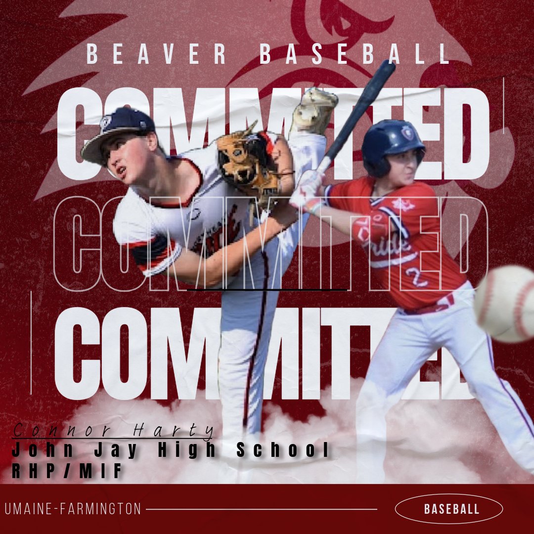 Beaver Baseball is excited to announce the commitment of Connor Harty to our program. Welcome to The Farm Connor. #rollbeavs #allinallout