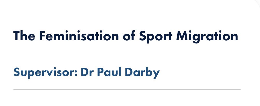 School of Sport & Exercise Science (@ulsterschsport) on Twitter photo 🚨FULLY FUNDED PHD 🚨
We are offering a fully funded PhD award, supervised by Dr <a href="/PaulDarby13/">Paul Darby</a>, Dr <a href="/kliston14/">Dr. Katie Liston</a> & <a href="/Ryan_Adams11/">Ryan Adams</a>
Closing Date: 2️⃣4️⃣th February 2024
#Feminisation #SportMigration
More info 👉 ulster.ac.uk/doctoralcolleg… 🚨FULLY FUNDED PHD 🚨
We are offering a fully funded PhD award, supervised by Dr <a href="/PaulDarby13/">Paul Darby</a>, Dr <a href="/kliston14/">Dr. Katie Liston</a> & <a href="/Ryan_Adams11/">Ryan Adams</a>
Closing Date: 2️⃣4️⃣th February 2024
#Feminisation #SportMigration
More info 👉 ulster.ac.uk/doctoralcolleg…