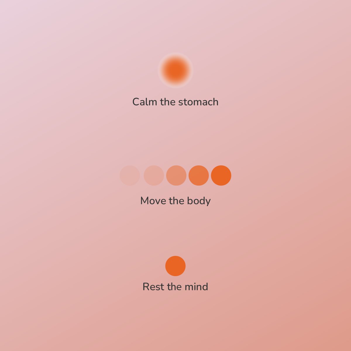 writeaside's tweet photo. Calm the stomach. Move the body. Rest the mind.

@naval https://t.co/Hyi8bJcqnO
