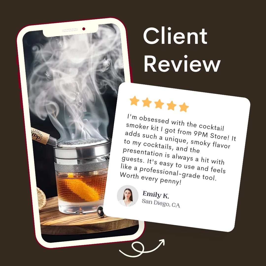 9pmStore's tweet image. ⭐⭐⭐⭐⭐ Our customers say it best! 🥂 Premium tools and essentials to make every evening special.

Visit 9pmstore.com to shop now!

#9pmstore #homebaressentials #mixologymadeeasy