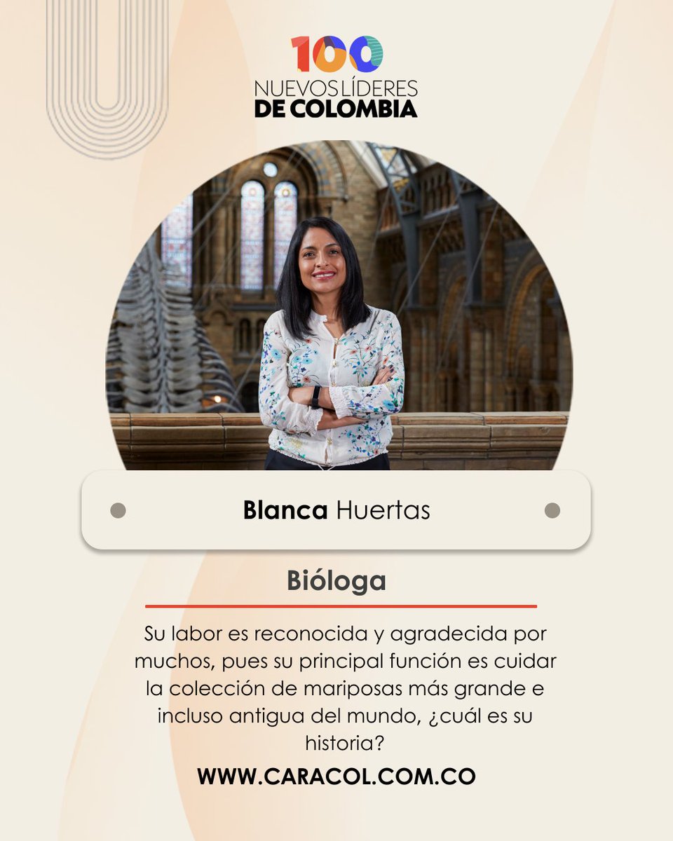Caracol Radio (@caracolradio) on Twitter photo #100NuevosLíderesDeColombia | Desde su infancia, la bogotana Blanca Huertas (<a href="/DrButterflyH/">Blanca Huertas</a>) le encantaba recolectar escarabajos para coleccionarlos y cuidarlos; sin embargo, ese amor por los insectos trascendió al punto de convertirse en la guardiana de una enorme colección #100NuevosLíderesDeColombia | Desde su infancia, la bogotana Blanca Huertas (<a href="/DrButterflyH/">Blanca Huertas</a>) le encantaba recolectar escarabajos para coleccionarlos y cuidarlos; sin embargo, ese amor por los insectos trascendió al punto de convertirse en la guardiana de una enorme colección