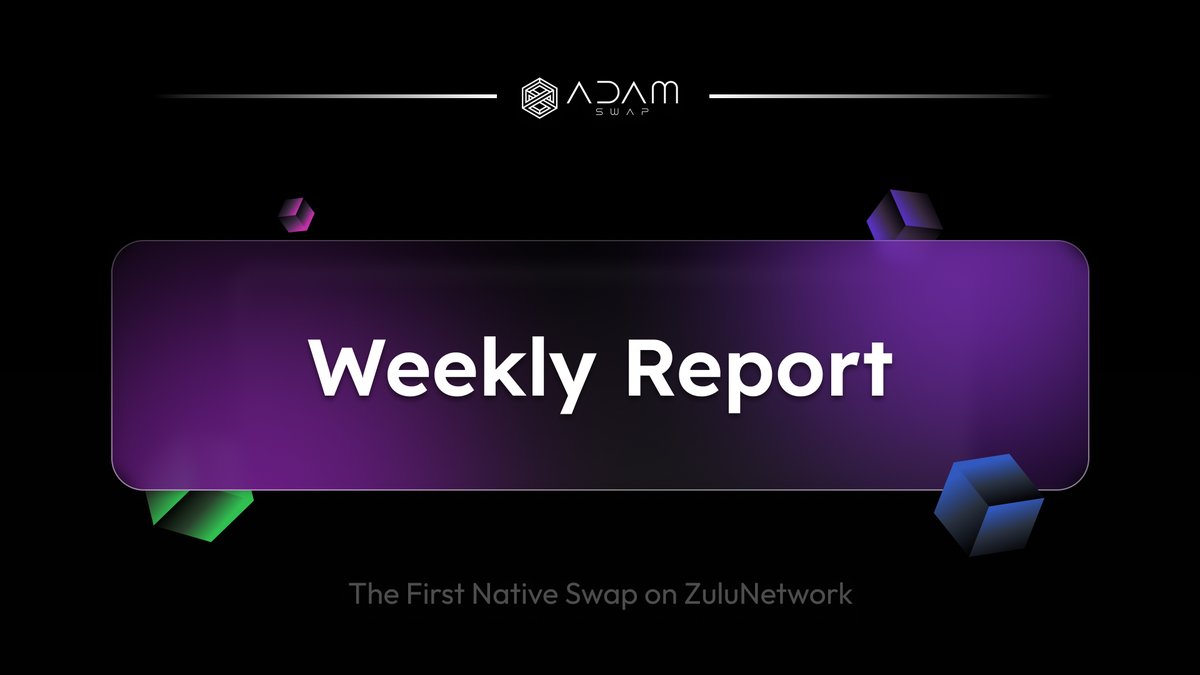 AdamSwap Weekly Update🚀  

#AdamSwap Mainnet launched with faster transactions, lower fees, and improved stability 🎉 

Huge week for #DeFi: #Zulu Network mainnet &amp; airdrop, plus #Bitcoin hits $106,600! 

🔥 Catch all the exciting details here 👇 medium.com/@adamswap/adam…