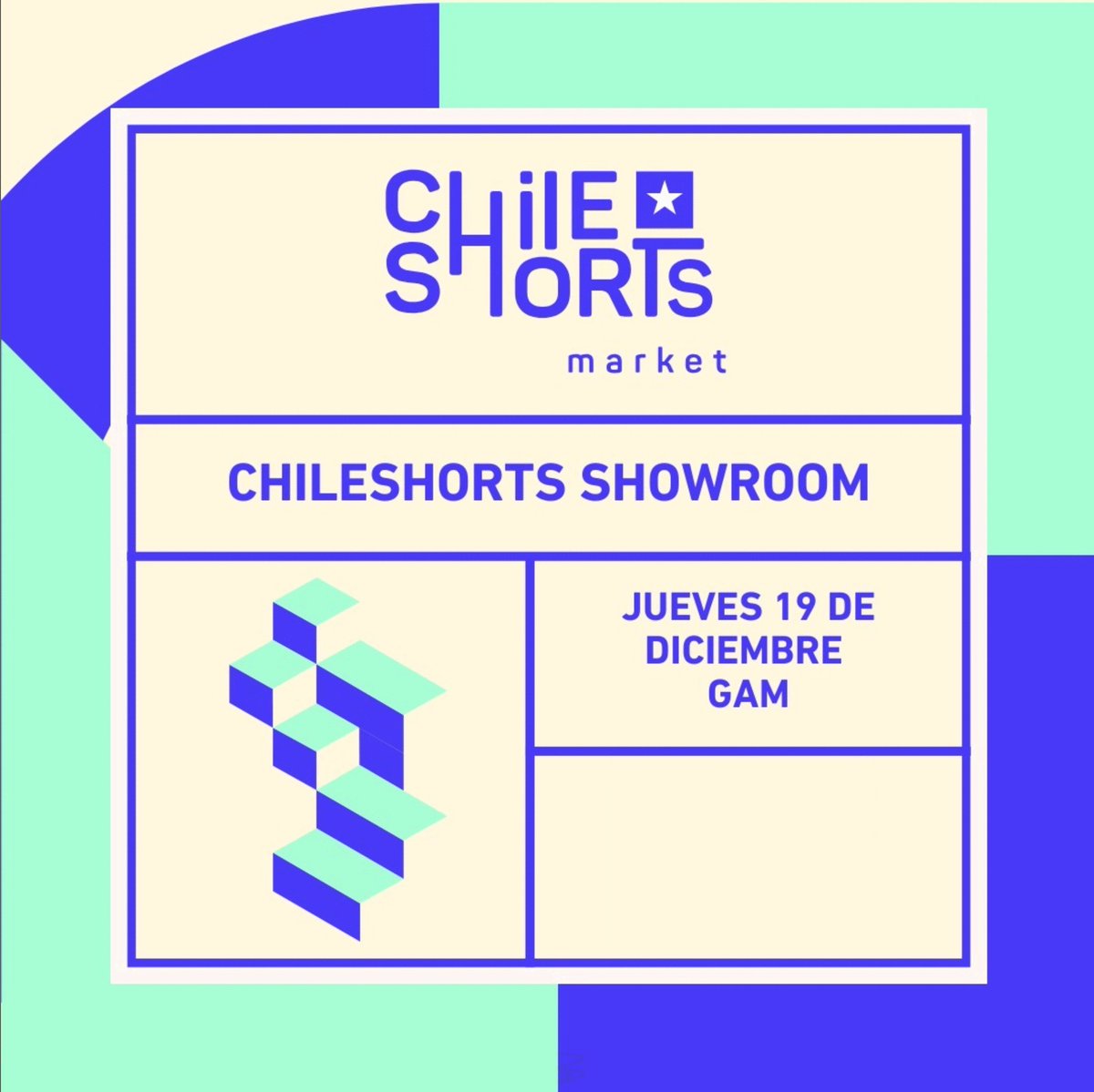 Amig@s esté jueves 19, estaremos presentes y tendremos un espacio en el ChileShorts SHOWROOM que se realizará en el Centro Cultural Gabriela Mistral <a href="/centroGAM/">Centro GAM</a>  🎥📒