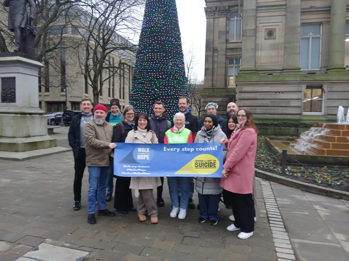 A great turnout for today's Walk of Hope. Come and join us on the 3rd Monday of every month raising awareness for suicide prevention in Bolton one step at a time.🚶‍♂️🚶  
#WalkofHope