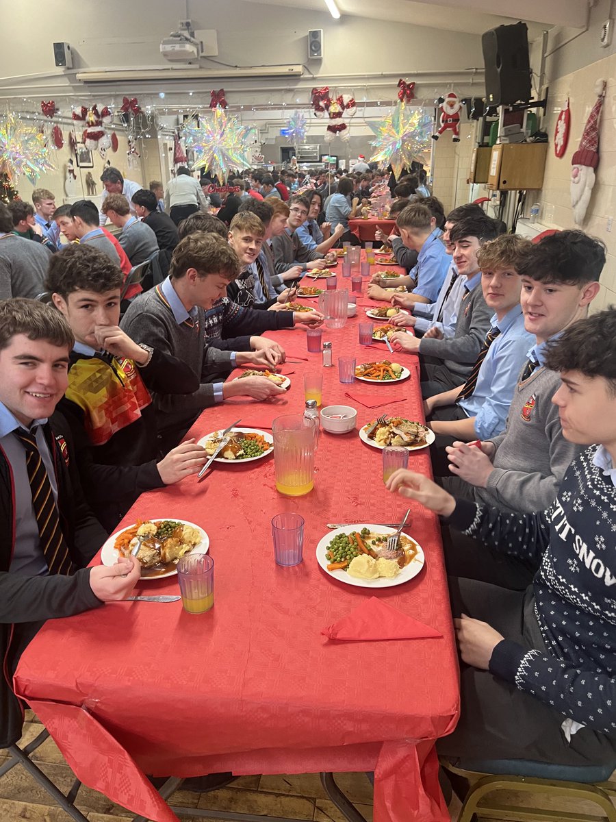 ArdscoilRisLimk's tweet photo. Some images from our 6th Year Christmas Dinner this afternoon in St Munchin’s Community Centre, who looked after us so well again, as they did with these students when they were here for their 1st Year Christmas Dinner in 2019 https://t.co/SXpVnpvgwi