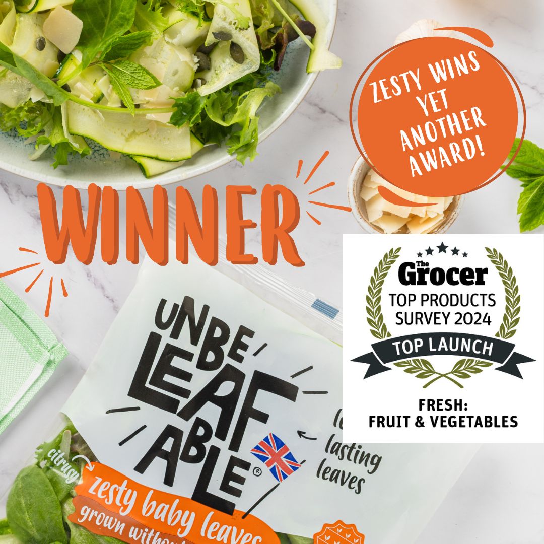 GrowUp Farms (@growup_farms) on Twitter photo 🥗 BIG news! 🥗 Our @UnbeleafableUK zesty baby leaves are <a href="/TheGrocer/">The Grocer</a>'s Top Launch of the Year 2024 in Fresh Fruit & Veg! 🌟 This follows our Champion of Champions win last month. Huge thanks to everyone for the support! 🍃💚 #Unbeleafable #AwardWinningLeaves #TheGrocerAwards 🥗 BIG news! 🥗 Our @UnbeleafableUK zesty baby leaves are <a href="/TheGrocer/">The Grocer</a>'s Top Launch of the Year 2024 in Fresh Fruit & Veg! 🌟 This follows our Champion of Champions win last month. Huge thanks to everyone for the support! 🍃💚 #Unbeleafable #AwardWinningLeaves #TheGrocerAwards